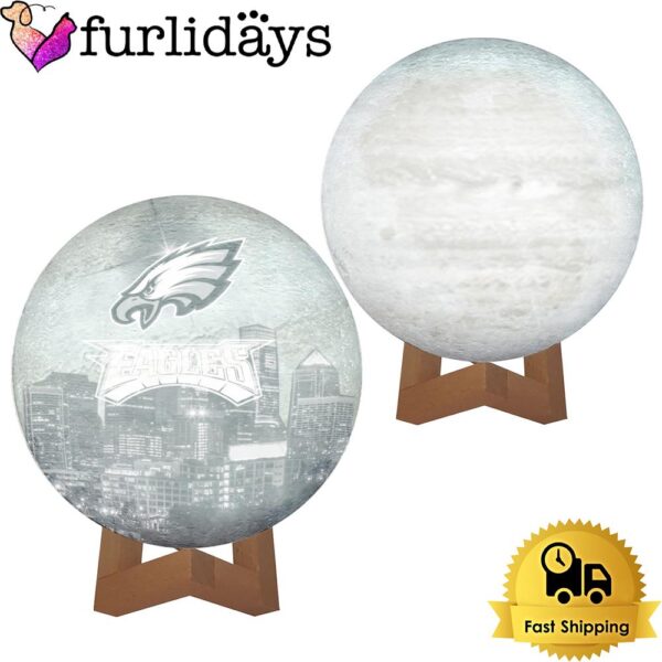 Philadelphia Eagles Team Logo Skyline Color Changing Moon Lamp