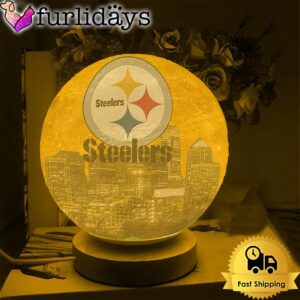 Pittsburgh Steelers Team Logo Skyline Color…