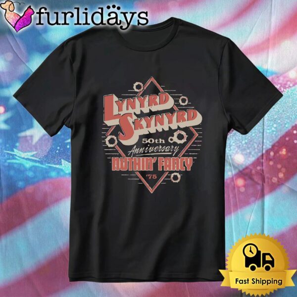 Retro Vintage Lynyrd Skynyrd 50th Anniversary Nuthin Fancy 1975 T-Shirt