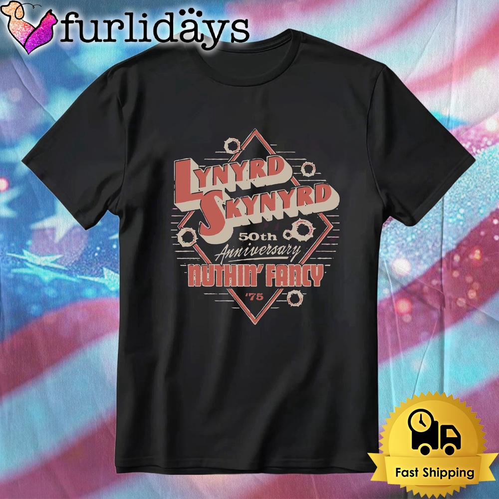 Retro Vintage Lynyrd Skynyrd 50th Anniversary Nuthin Fancy 1975 T-Shirt Retro Vintage Lynyrd Skynyrd 50th Anniversary Nuthin Fancy 1975 T-Shirt