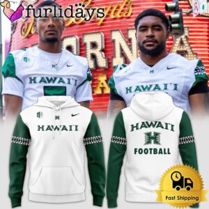 Special New Uniforms Hawaii Football White Hoodie