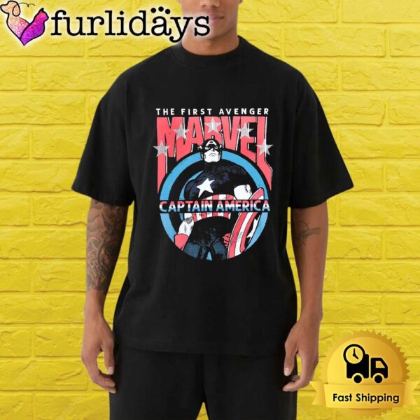 Captain America The First Avenger Marvel Superhero Retro Comic Shirt