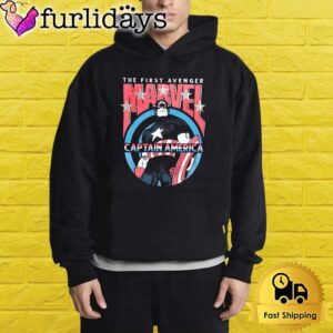 Captain America The First Avenger Marvel Superhero Retro Comic Shirt
