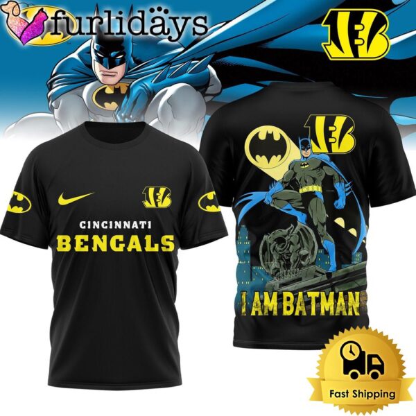 Cincinnati Bengals NFL I Am Batman DC T-Shirt