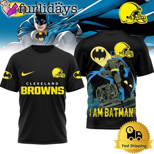 Cleveland Browns NFL I Am Batman DC T-Shirt