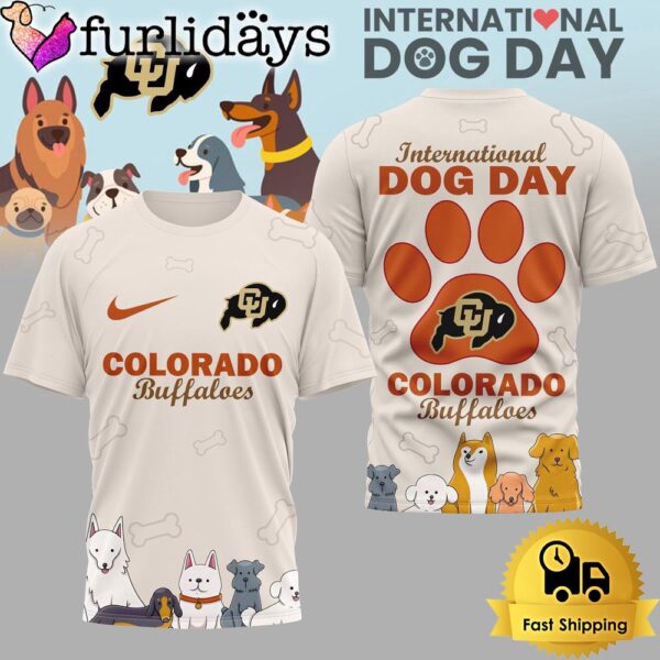 Colorado Buffaloes NCAA Happy International Dog Day 3D Shirt