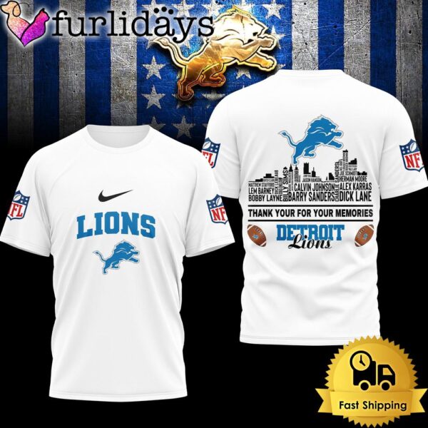 Detroit Lions City Player Name Thank You For The Memories 2025 Shirt