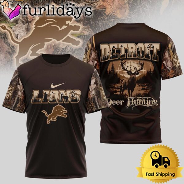Detroit Lions NFL Deer Hunting In The US T-Shirt