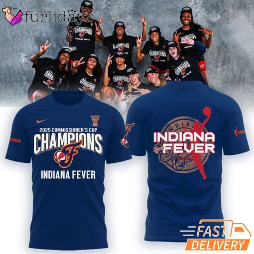 Indiana Fever 2025 Commissioner's Cup Champions T-Shirt