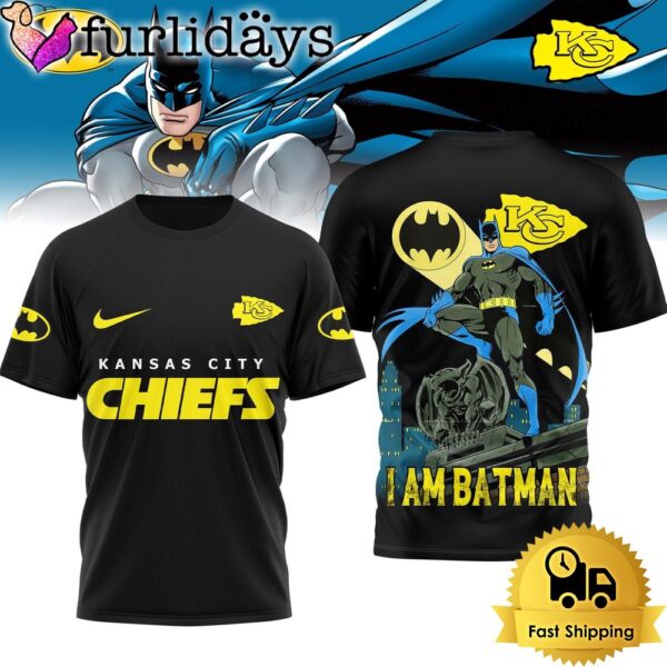 Kansas City Chiefs NFL I Am Batman DC T-Shirt