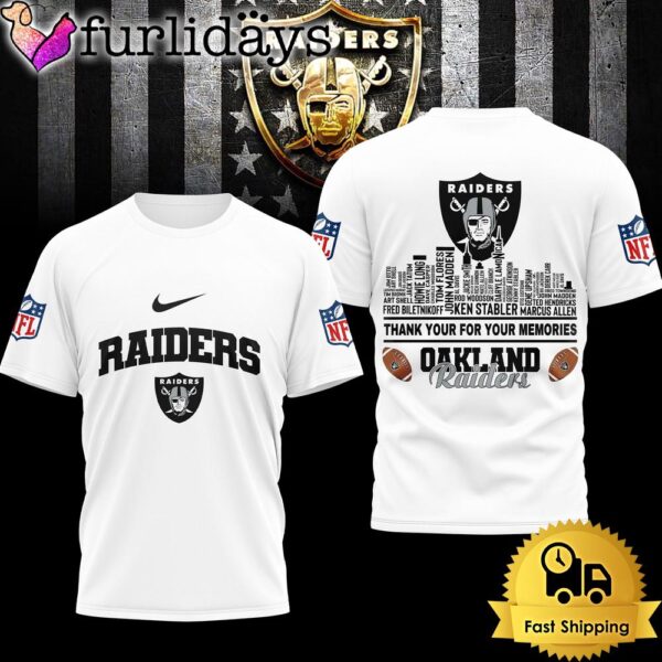 Las Vegas Raiders City Player Name Thank You For The Memories 2025 Shirt