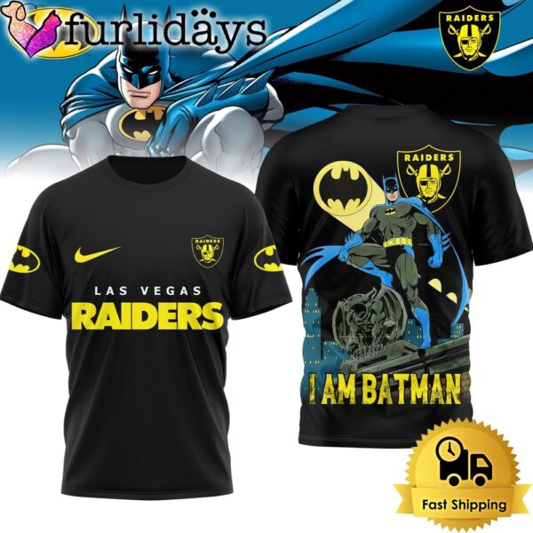Las Vegas Raiders NFL I Am Batman DC T-Shirt