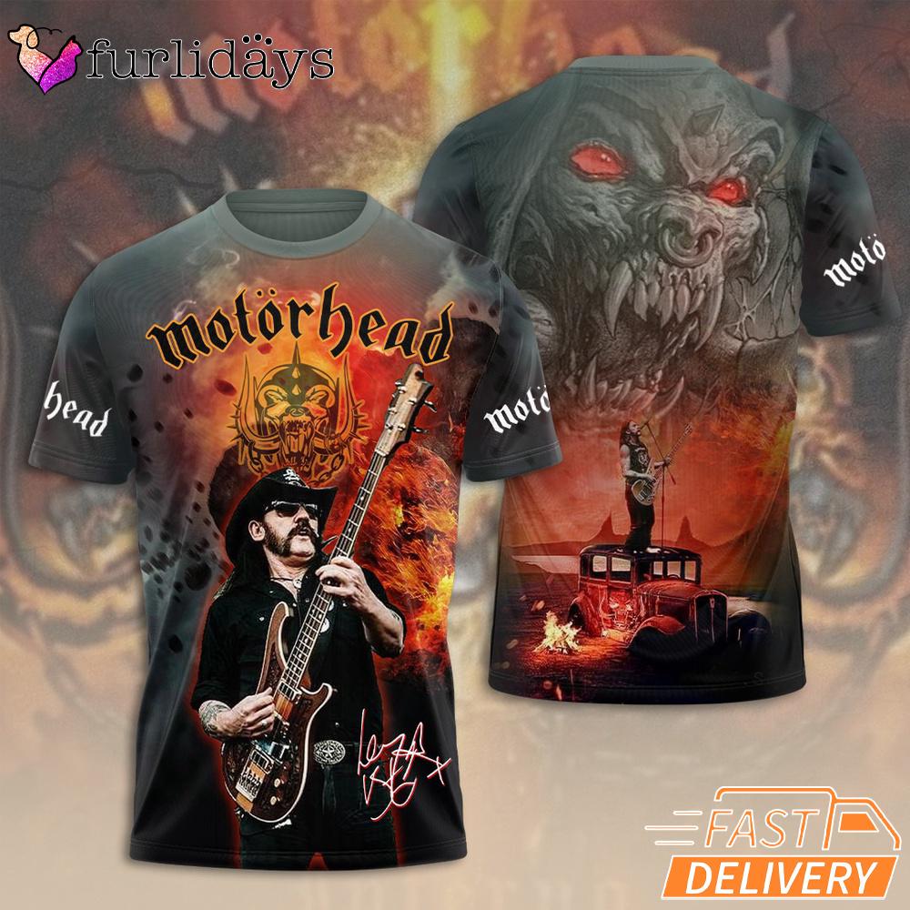 Limited Edition Motorhead Band Signature 3D Hoodie