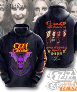 Limited Edition Ozzy Osbourne Prince Of Darkness Forever 2025 Signature Hoodie