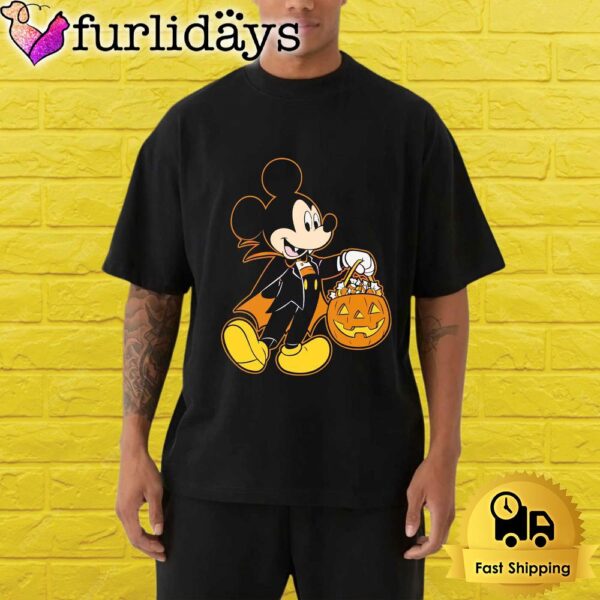 Mickey Mouse Halloween Dracula Pumpkin Candy Glow Shirt