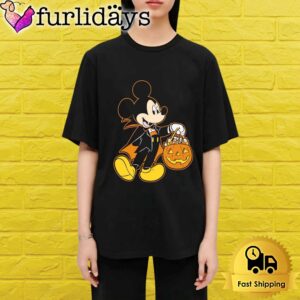 Mickey Mouse Halloween Dracula Pumpkin Candy Glow Shirt