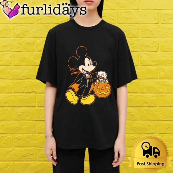 Mickey Mouse Halloween Dracula Pumpkin Candy Glow Shirt