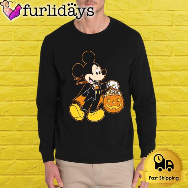 Mickey Mouse Halloween Dracula Pumpkin Candy Glow Shirt