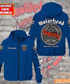 Mot?rhead Band Ace Of Spades Born To Lose Live To Win Windbreaker Jacket