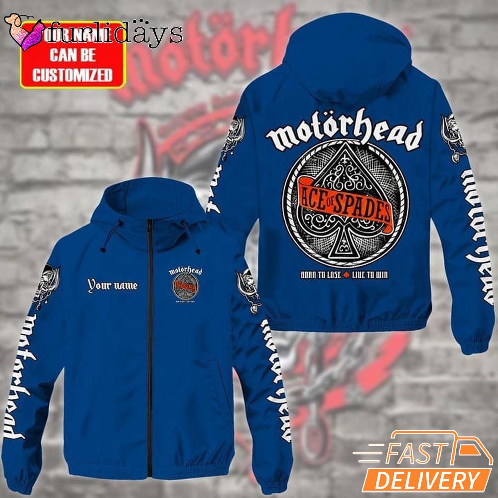 Motorhead Band Ace Of Spades Born To Lose Live To Win Windbreaker Jacket