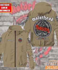 Mot?rhead Band Ace Of Spades Born To Lose Live To Win Windbreaker Jacket