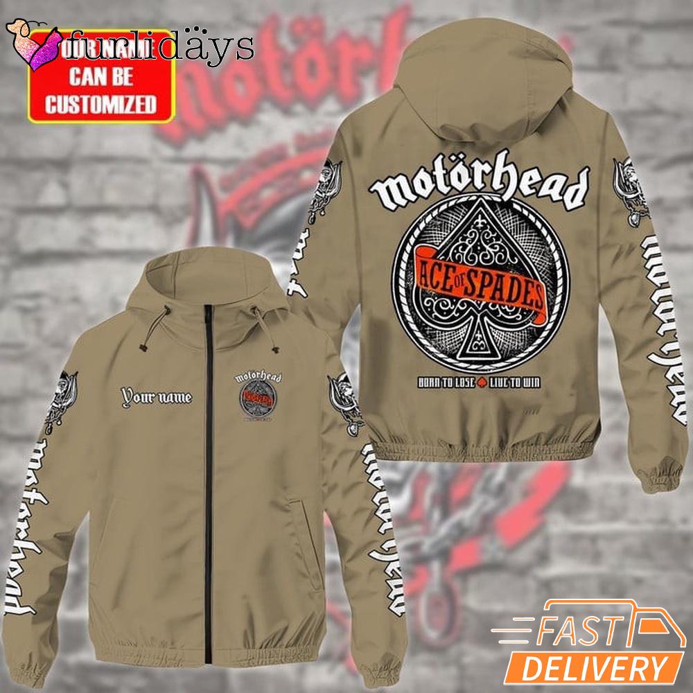 Motorhead Band Ace Of Spades Born To Lose Live To Win Windbreaker Jacket