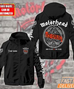 Mot?rhead Band Ace Of Spades Born To Lose Live To Win Windbreaker Jacket