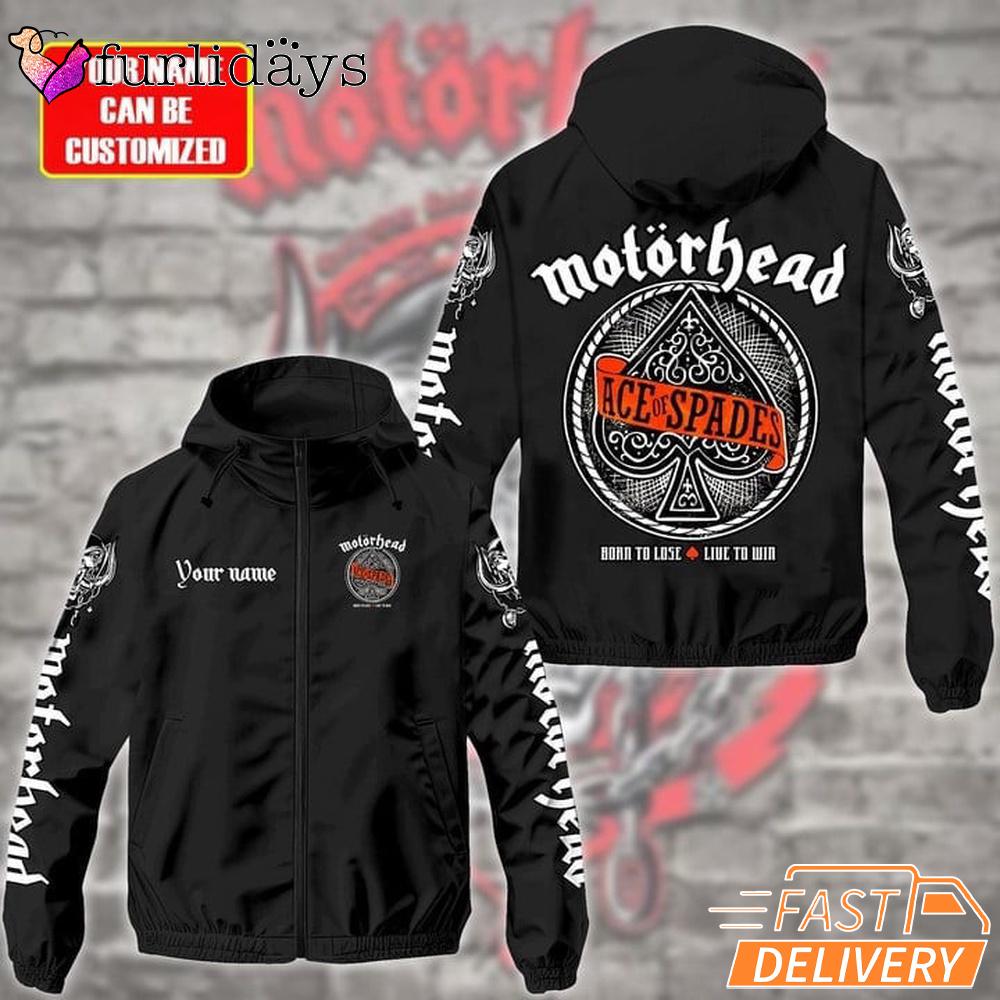 Motorhead Band Ace Of Spades Born To Lose Live To Win Windbreaker Jacket