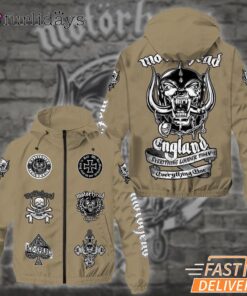 Mot?rhead Band Everything Louder Than Everything Else Windbreaker Jacket