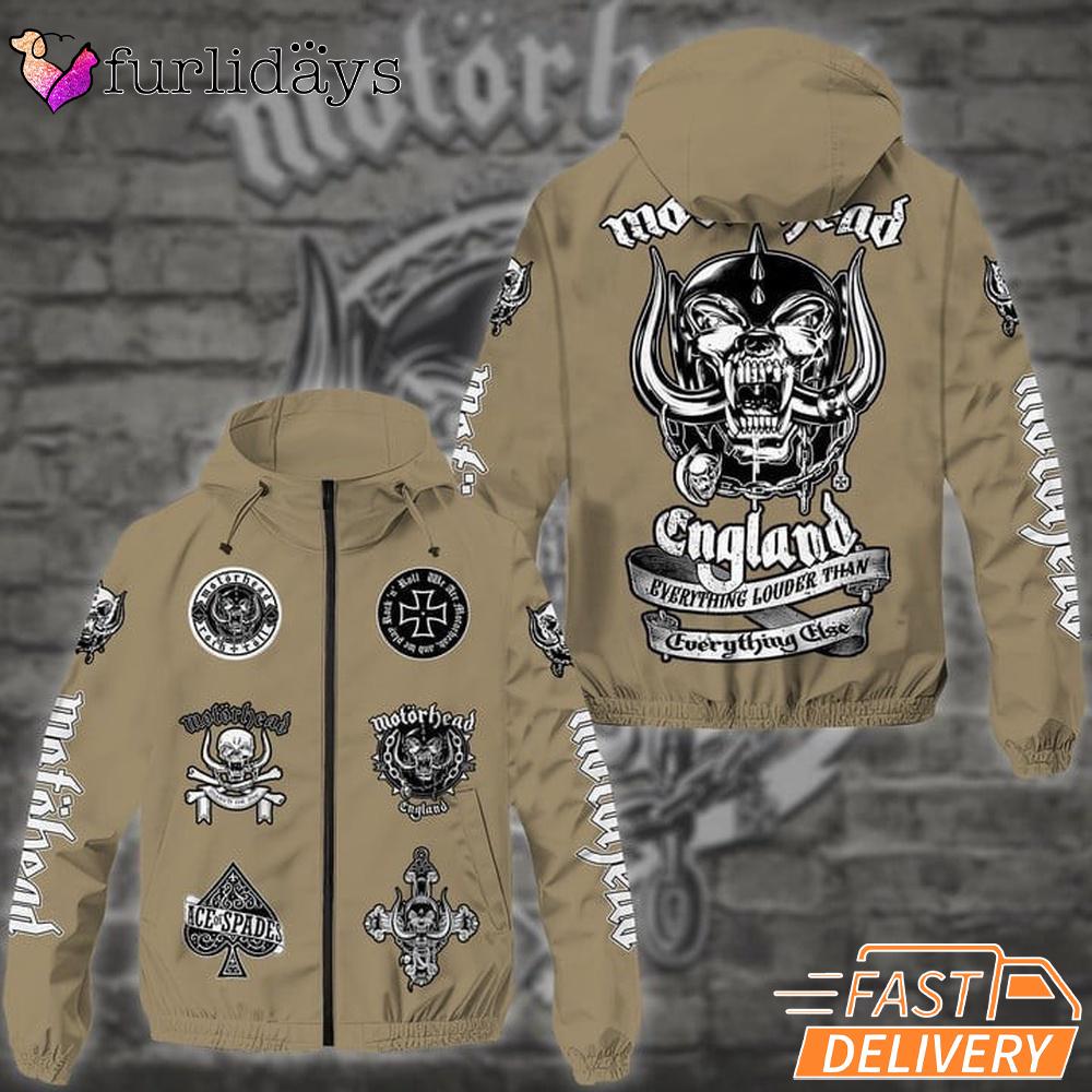 Motorhead Band Everything Louder Than Everything Else Windbreaker Jacket