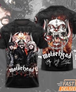 Mot?rhead Band Member Signature 50Th Anniversary 3D Hoodie