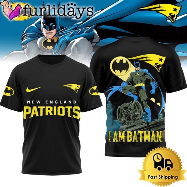 New England Patriots NFL I Am Batman DC T-Shirt