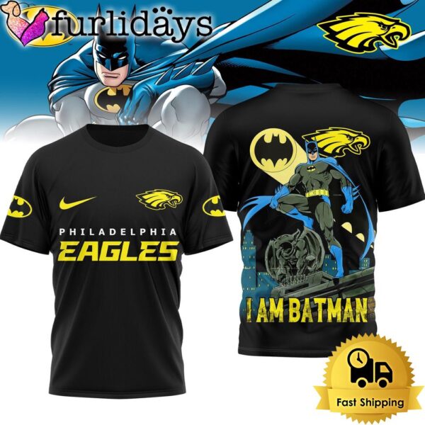 Philadelphia Eagles NFL I Am Batman DC T-Shirt