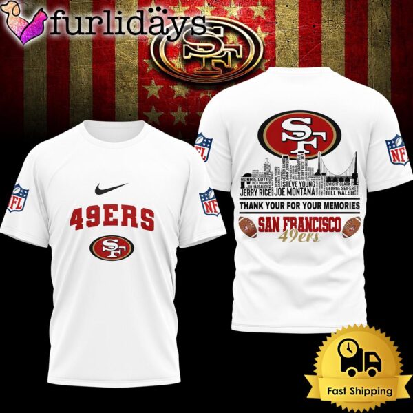 San Francisco 49ers City Player Name Thank You For The Memories 2025 Shirt