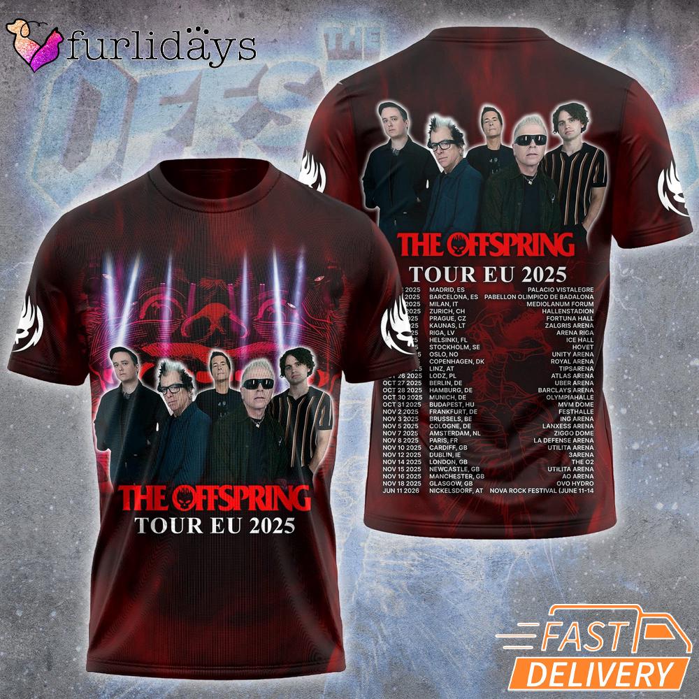 The Offspring Tour EU 2025 All Over Print Hoodie