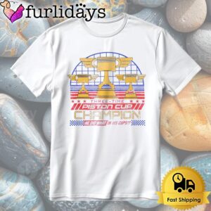 Three Time Piston Cup Champion Cars Parody Racing Trophy Shirt