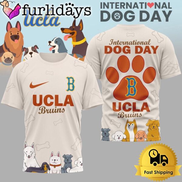 UCLA Bruins NCAA Happy International Dog Day 3D Shirt