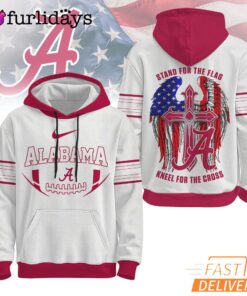 Alabama Crimson Tide NCAA Stand For The Flag Kneel For The Cross Hoodie