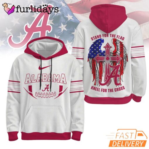 Alabama Crimson Tide NCAA Stand For The Flag Kneel For The Cross Hoodie