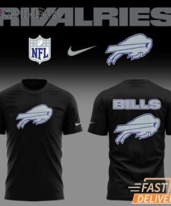 Bills Football Rivalries Teaser Logo Black T-Shirt