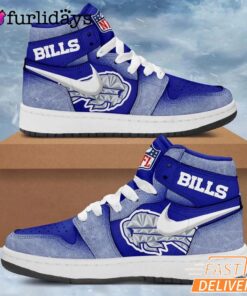 Buffalo Bills 2025 Rivalries Cold Front Air Jordan 1 Shoes