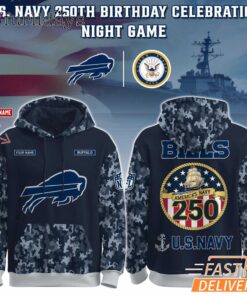 Buffalo Bills America's Navy 250th Birthday Hoodie