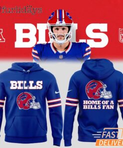 Buffalo Bills Red Helmets Back Hoodie Home Of A Bills Fan