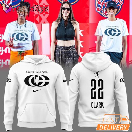 Caitlin Clark Her Logo New White Hoodie, Indiana Fever WNBA Hoodie