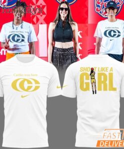Caitlin Clark Her Logo New White Shirt, Indiana Fever WNBA T-Shirt