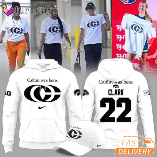 Caitlin Clark Was Here Swoosh Logo Hoodie
