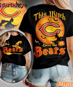 Chicago Bears NFL Halloween Witch 3D Shirt