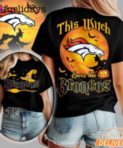 Denver Broncos NFL Halloween Witch 3D Shirt