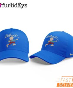 Detroit Lions 50s Retro Mascot Royal Blue Cap