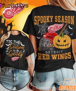 Detroit Red Wings NHL Spooky Season Halloween 3D Shirt